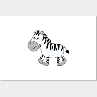 The zebra Camila is happy Posters and Art